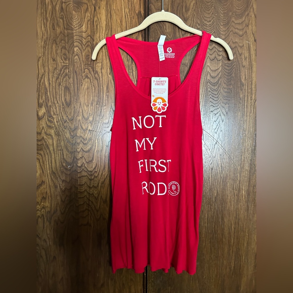 CustomInk Red Graphic Tank Top